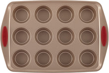 Load image into Gallery viewer, Rachael Ray 10-Piece Cucina Nonstick Bakeware Set, Latte Brown with Handle - 
