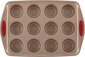 Rachael Ray 10-Piece Cucina Nonstick Bakeware Set, Latte Brown with Handle - 