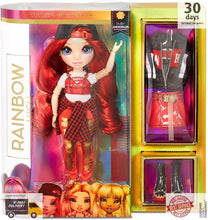 Load image into Gallery viewer, Rainbow Surprise High Ruby Anderson – Red Fashion Doll with 2 Outfits - 
