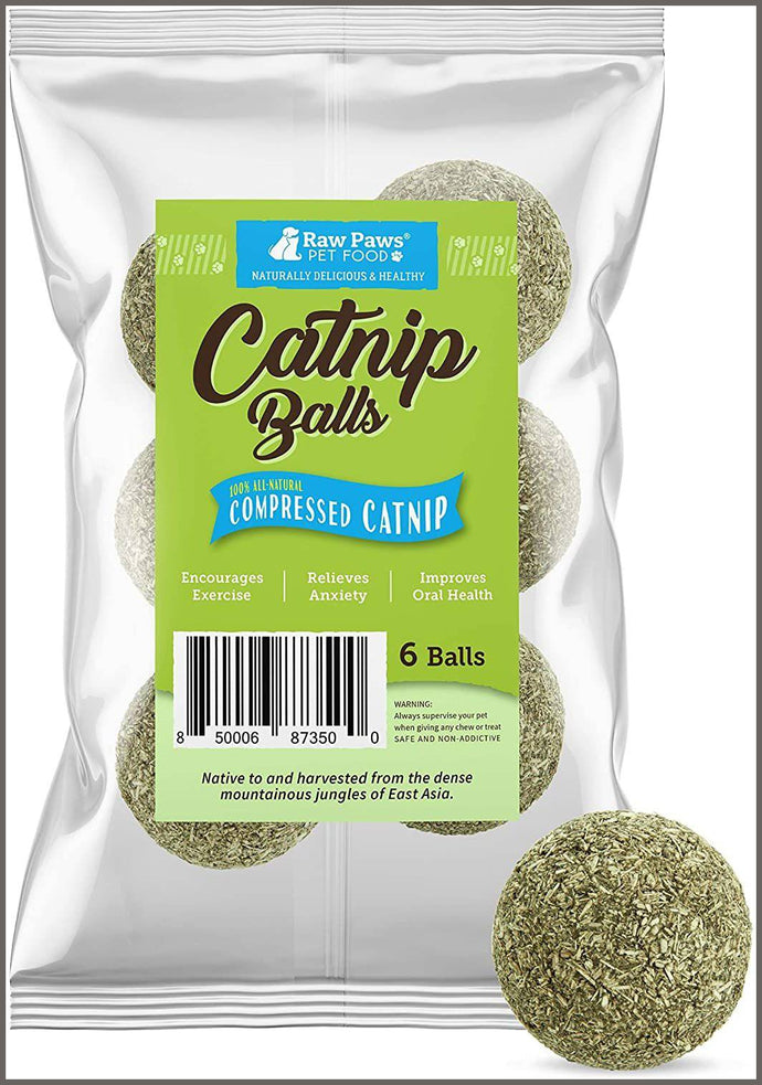 Raw Paws Compressed Catnip Ball Toy - 