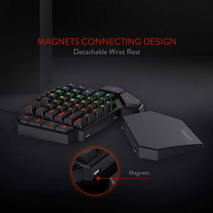 Redragon K585 DITI OneHanded RGB Mechanical Gaming Keyboard Blue Switch TYPE C - 