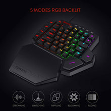Load image into Gallery viewer, Redragon K585 DITI OneHanded RGB Mechanical Gaming Keyboard Blue Switch TYPE C - 
