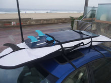 Load image into Gallery viewer, Roll over image to zoom in Surfboard Car Roof Rack Padded System (Holds Up to 3 Boards) with Silicone Buckle Covers - 
