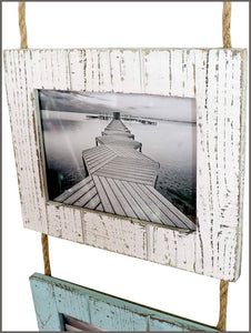 Rustic Farmhouse Distressed Picture Frames Wood Photo Frame Display - 