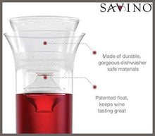 Load image into Gallery viewer, Savino Wine Preserver, Keeps Red and White Wine Fresh Up to 7 Days, Ultimate Luxury Wine Saver Decanter - 
