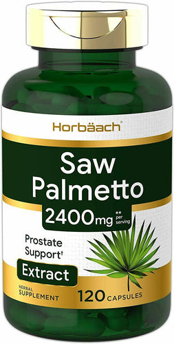 Saw Palmetto Extract  2400mg 120 Capsules Gluten Free Supplement - 