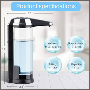 Secura Premium Touchless Battery Operated Electric Automatic Soap Dispense-17oz / 500ml- - 