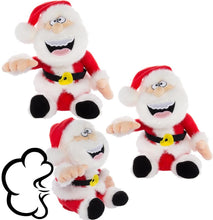 Load image into Gallery viewer, Simply Genius 3 Pack Pull My Finger Santa Claus Animated Funny Farting Toy - 
