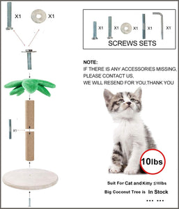 Small Medium Cat Scratching Post Kitty Coconut Tree-Cat Scratch Post - 