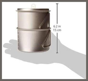 Snow Peak’s Titanium Mini Solo, SCS-0044TR, Japanese Titanium, Ultralight and Compact for Camping and Backpacking - 