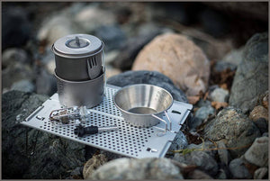 Snow Peak’s Titanium Mini Solo, SCS-0044TR, Japanese Titanium, Ultralight and Compact for Camping and Backpacking - 