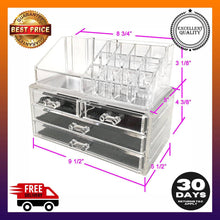 Load image into Gallery viewer, Sodynee Jewelry and Cosmetic Storage 2 Piece Acrylic Makeup Organizer - 
