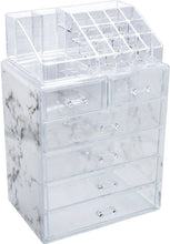 Load image into Gallery viewer, Sorbus Luxe Marble Cosmetic Makeup and Jewelry Storage Case Display Spacious - 
