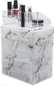 Sorbus Luxe Marble Cosmetic Makeup and Jewelry Storage Case Display Spacious - 