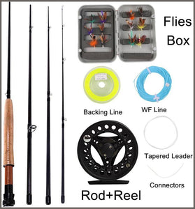Sougayilang Saltwater Freshwater Fly Fishing Rod with Reel Combo Kit - 