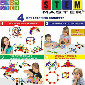 STEM Master 176 Piece STEM Learning Educational Building Toy  USA - 