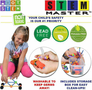 STEM Master 176 Piece STEM Learning Educational Building Toy  USA - 