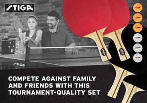 STIGA Performance 4-Player Table Tennis Racket Set - 