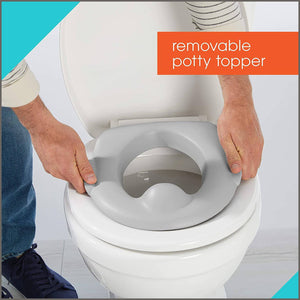 Summer Infant My Size Potty Train & Transition with Removable Potty Topper, White - 