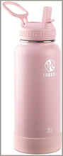 Load image into Gallery viewer, Takeya Actives Insulated Stainless Steel Water Bottle with Straw Lid, 32 oz, Blush - 

