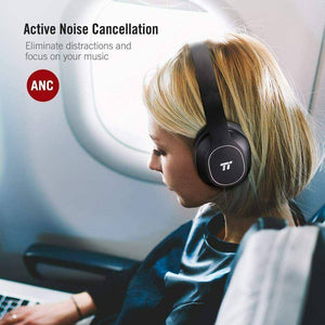 TaoTronics Active Noise Cancelling Headphones Bluetooth 24 Hour Foldable CVC 6.0 - 