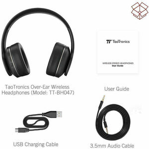 TaoTronics Active Noise Cancelling Headphones Bluetooth 24 Hour Foldable CVC 6.0 - 