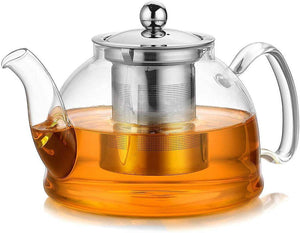 Teapot with  Premium grade Stainless Steel Infuser Lid Stove Safe 1050ML - 