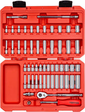Load image into Gallery viewer, TEKTON 1/4 Inch Drive 6-Point Socket &amp; Ratchet Set, 55-Piece (5/32-9/16 in - 
