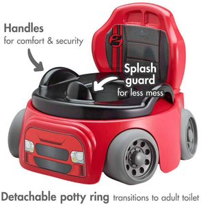 The First Years Training Wheels Racer Potty System | Easy to Clean and Easy to Use Potty Training Seat - 
