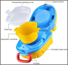 Load image into Gallery viewer, The Latest Baby Toilet Cute Portable Cartoon Travel Potty Car Squatting Children Potty Training Girl Boy Toilet Toilet Outdoor (Yellow) - 
