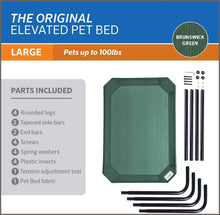 Load image into Gallery viewer, The Original Elevated Pet Bed by Coolaroo, Large, Brunswick Green - 
