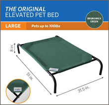 Load image into Gallery viewer, The Original Elevated Pet Bed by Coolaroo, Large, Brunswick Green - 
