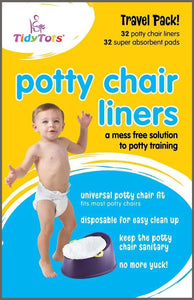 Tidy Tots Disposable Potty Chair Liners Travel Pack XL 32 Liners and 32 SuperAbsorbent Pads 1 Pack - 