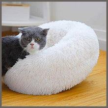 Load image into Gallery viewer, TINTON LIFE Luxury Faux Fur Pet Bed for Cats Small Dogs Round Donut Cuddler Oval Plush Cozy Self-Warming Cat Bed - 
