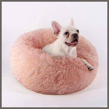 Load image into Gallery viewer, TINTON LIFE Luxury Faux Fur Pet Bed for Cats Small Dogs Round Donut Cuddler Oval Plush Cozy Self-Warming Cat Bed - 
