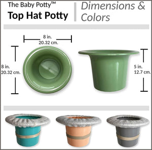 Top Hat Potty for Newborn Infant Potty Training | Elimination Communication | Includes 100% Cotton Undyed Fleece Cozy - 