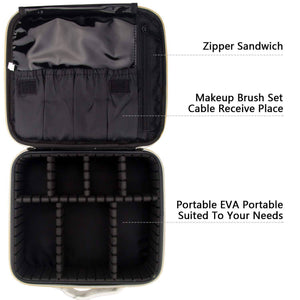 Travel Makeup Train Case Makeup Cosmetic Case Organizer Portable Artist Storage - 
