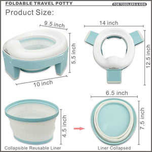 Travel Portable Folding Compact Toilet Seat Potty Training Toilet - 