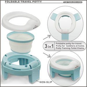 Travel Portable Folding Compact Toilet Seat Potty Training Toilet - 