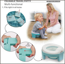 Load image into Gallery viewer, Travel Portable Folding Compact Toilet Seat Potty Training Toilet - 
