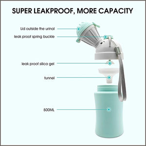 Travel Potty, Portable Elephant Leakproof Emergency Urinal Potty Toilet Pee Bottle Cup Jar - 