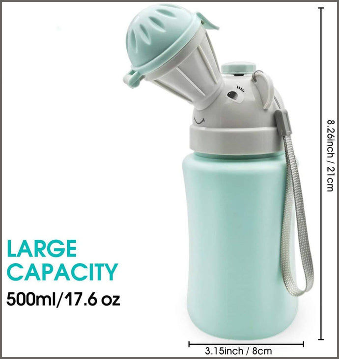 Travel Potty, Portable Elephant Leakproof Emergency Urinal Potty Toilet Pee Bottle Cup Jar - 