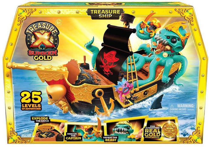 Treasure X Sunken Gold Treasure Ship Playset - 
