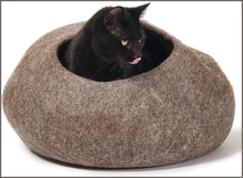 Load image into Gallery viewer, Twin Critters - Handcrafted Cat Cave Bed (Large) I Ecofriendly Cat Cave I Felted from 100% Natural Merino Wool - 
