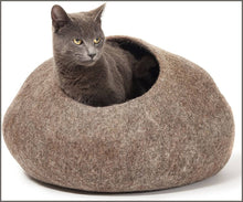 Load image into Gallery viewer, Twin Critters - Handcrafted Cat Cave Bed (Large) I Ecofriendly Cat Cave I Felted from 100% Natural Merino Wool - 
