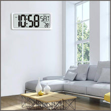 Load image into Gallery viewer, TXL Large Digital Calendar Temperature Wall Clock-3 Alarm Options, Count Up &amp; Down Timer - 
