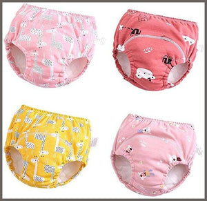 U0U Baby Girls' 4 Pack Cotton Training Pants Toddler Potty Training Underwear for Boys and Girls 12M-4T - 