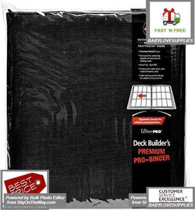 Ultra Pro 84722 Deck Builders Premium PRO-Binder-Black - 