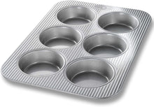 Load image into Gallery viewer, USA Pan 1240HM Bakeware Mini Round Cake and Cinnamon Roll Pan, 6 Well, Nonstick - 
