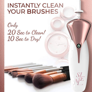 USB Makeup Brush Cleaner Machine with Professional Makeup Brush Cleaning Mat - 